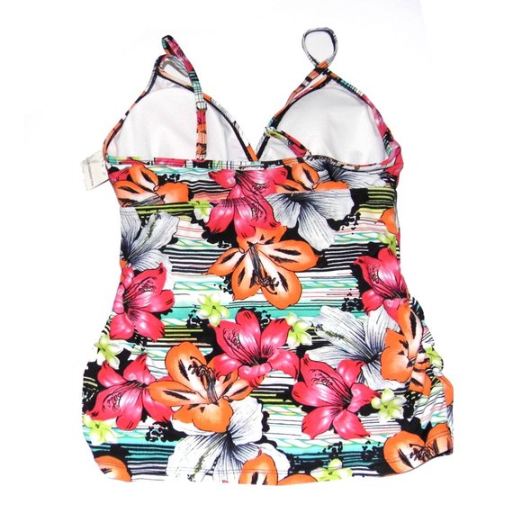 Liz Claiborne Tankini Top sz 10 NWT - Picture 2 of 7
